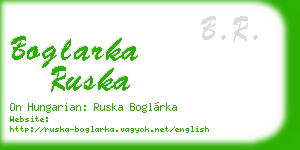 boglarka ruska business card